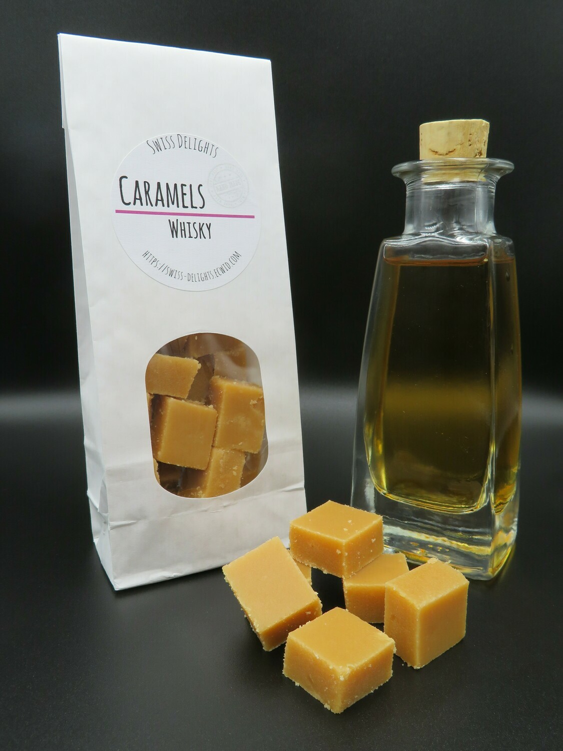 Caramels à la crème entière - arôme whisky - 100 gr