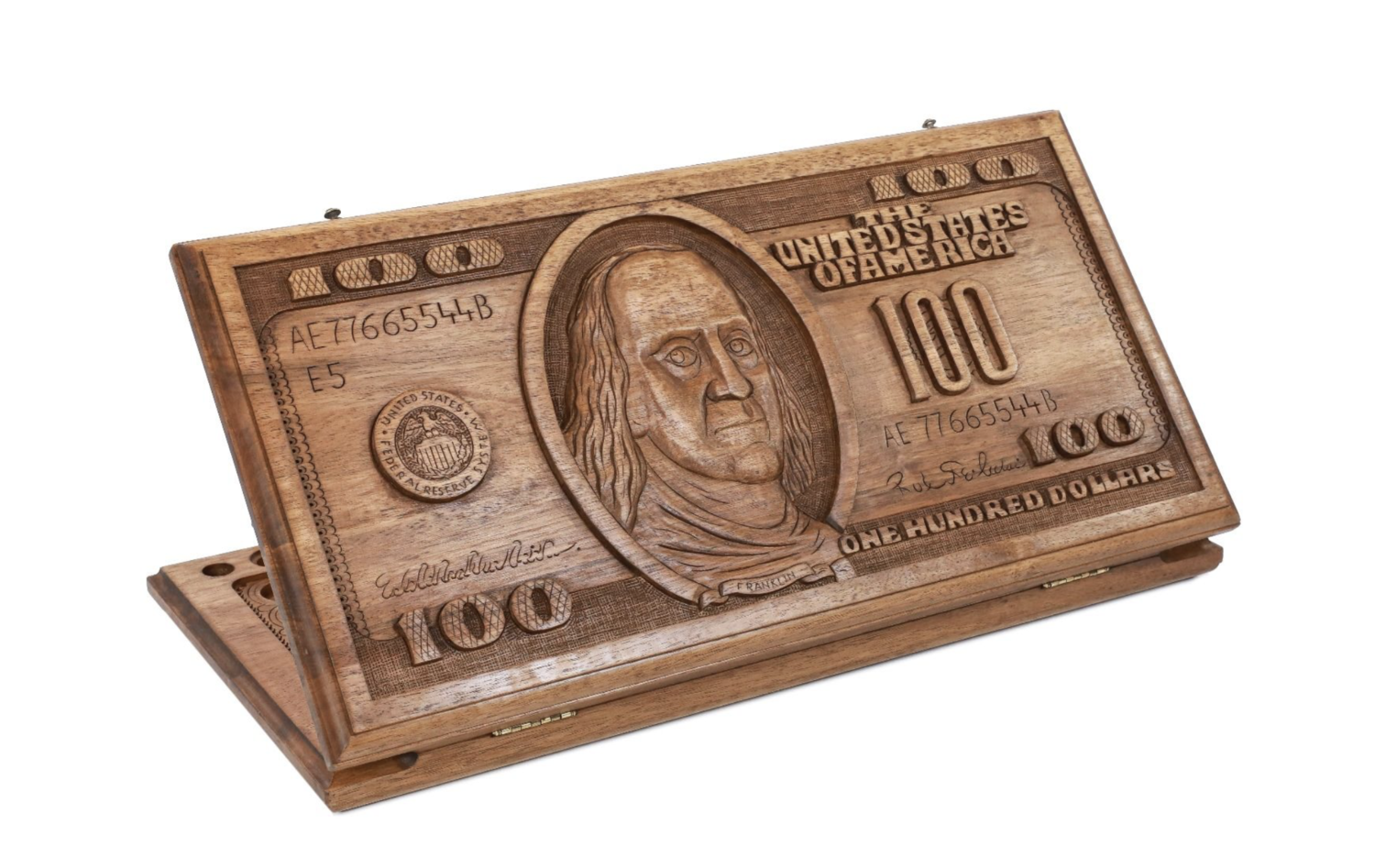 100 dollar classic backgammon with incrustation