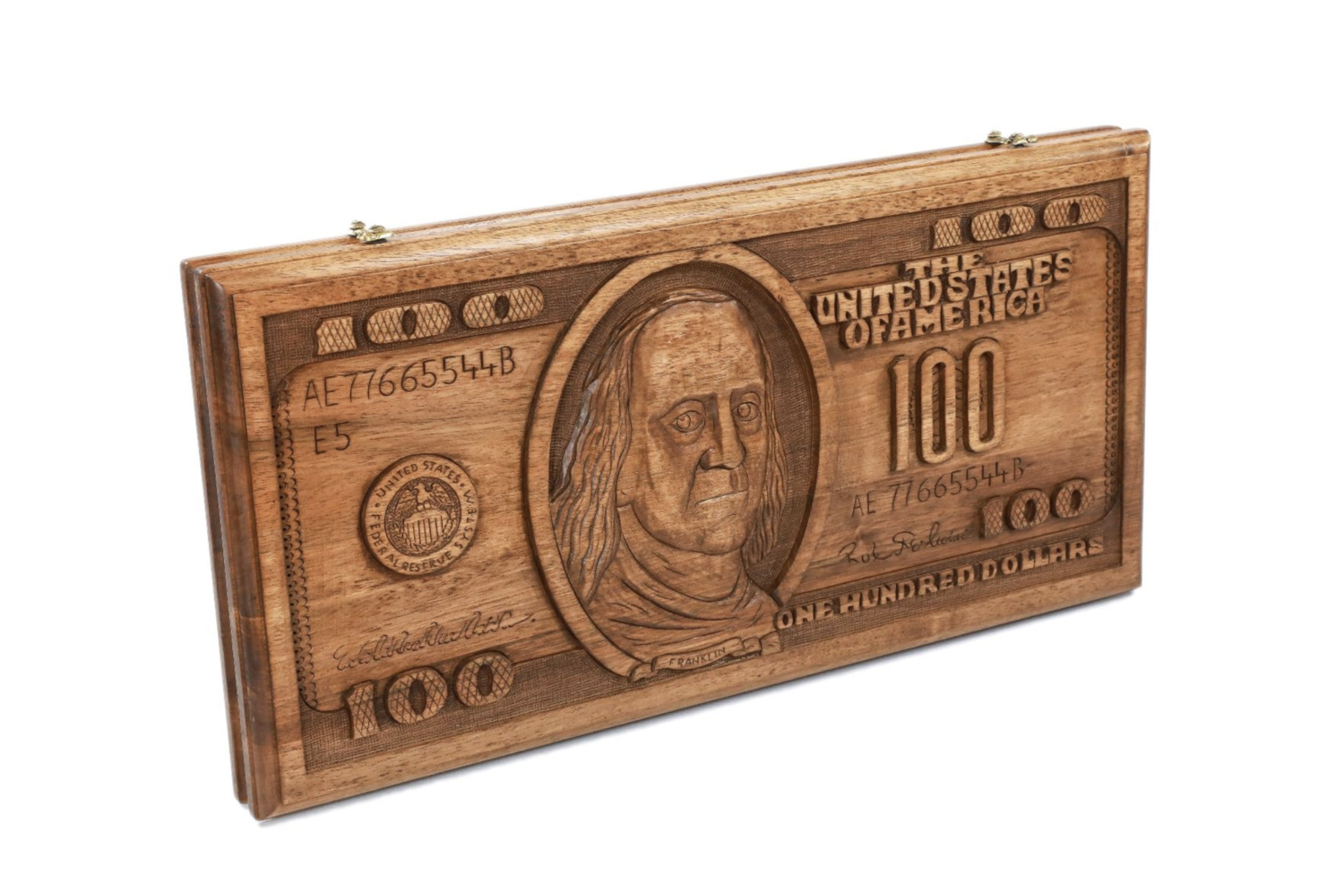 100 dollar classic backgammon with incrustation