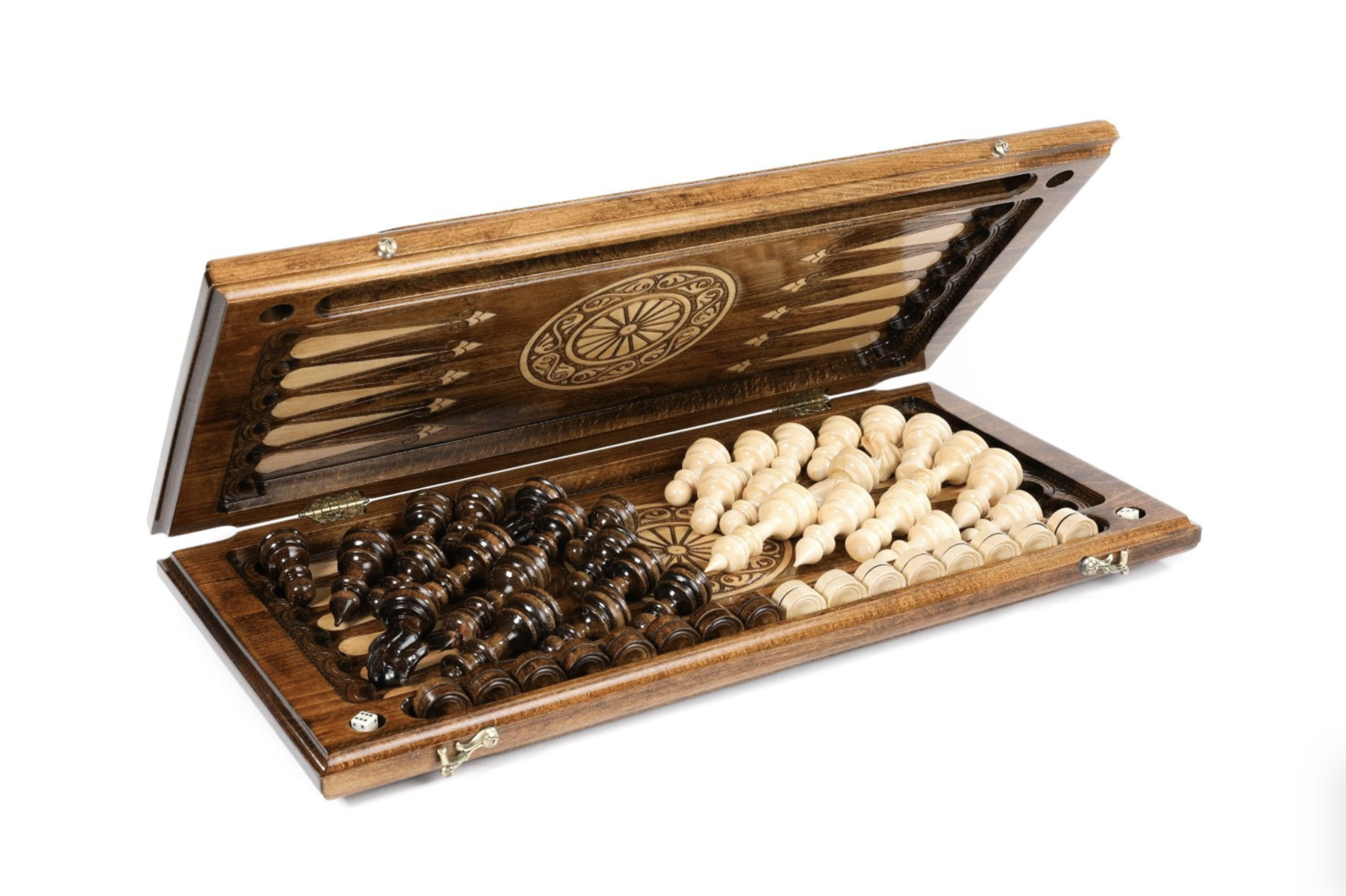 Chess-backgammon classic Eternity with patterns 60x60cm