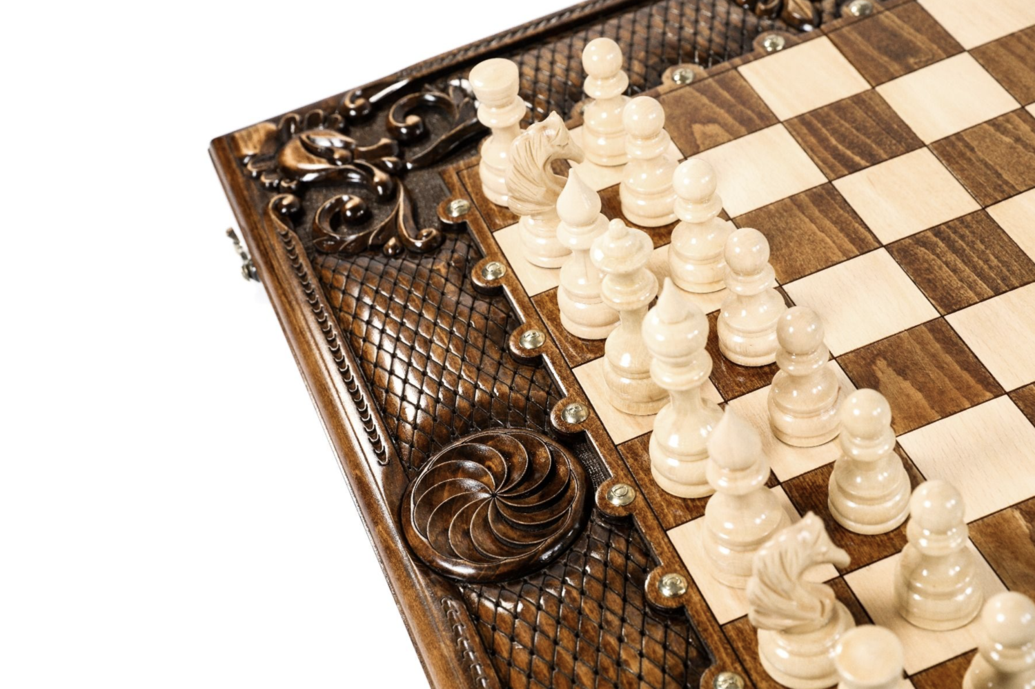 Chess-backgammon classic Eternity with patterns 60x60cm