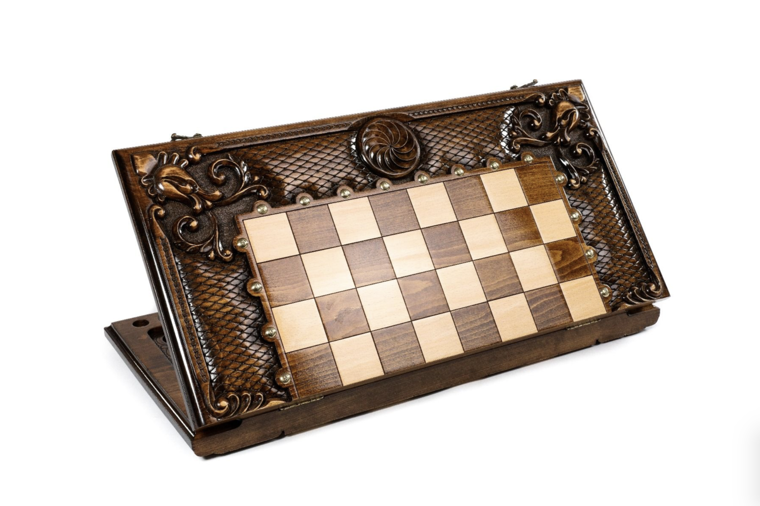 Chess-backgammon classic Eternity with patterns 60x60cm