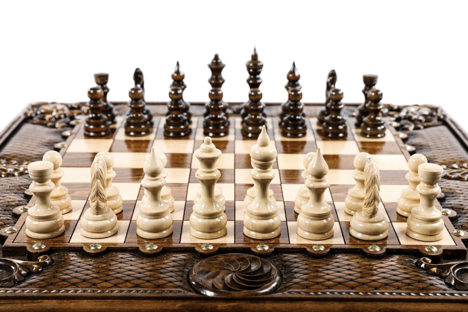 Chess-backgammon classic Eternity with patterns 60x60cm