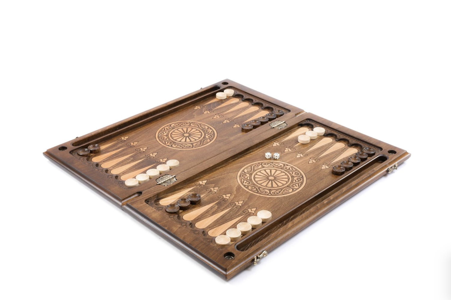 Chess-backgammon classic Eternity with patterns 60x60cm