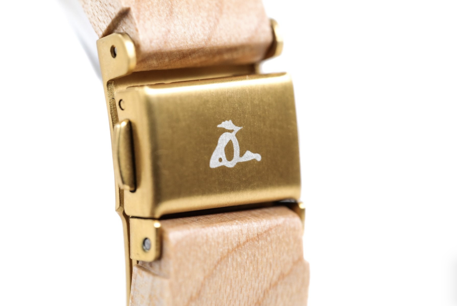 wooden wrist watch-white