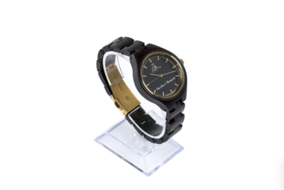 wooden wrist watch- black