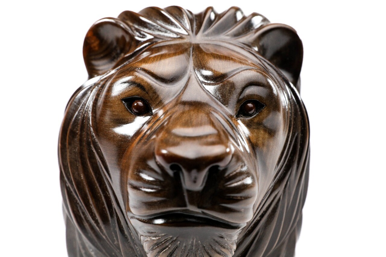 Wooden Handcrafted Lion Ashtray