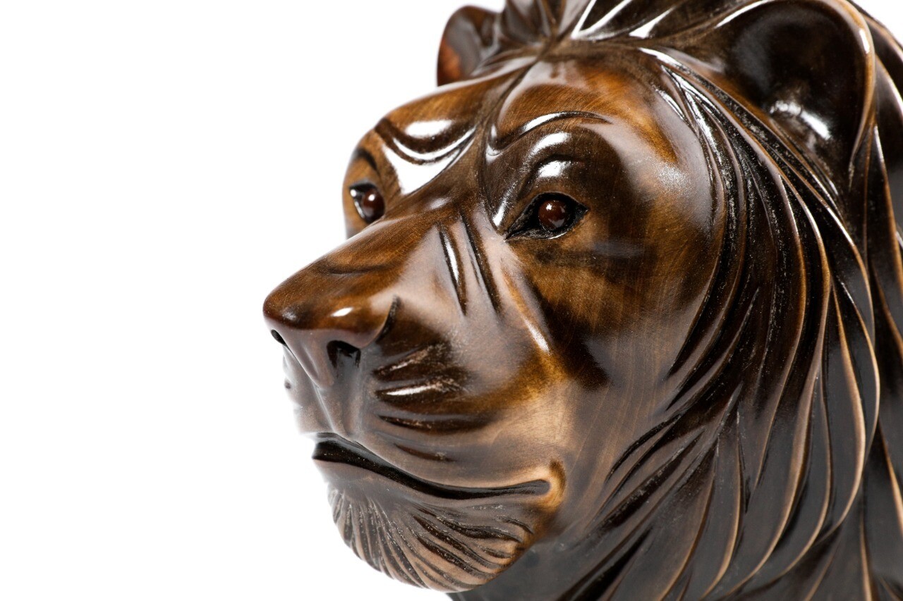 Wooden Handcrafted Lion Ashtray