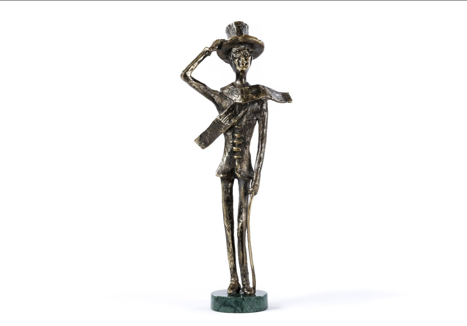 Bronze sculpture the Boy with a cane