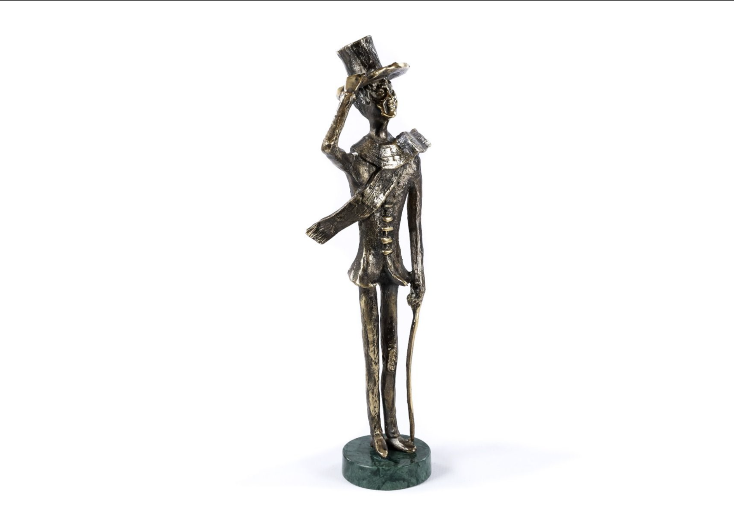 Bronze sculpture the Boy with a cane