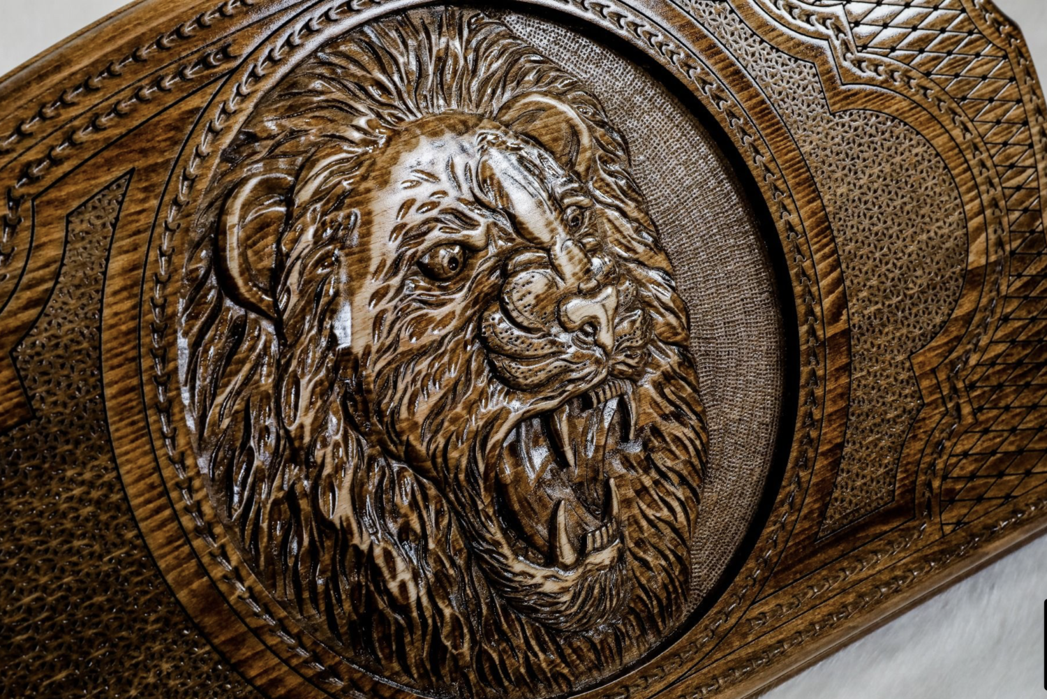 Backgammon Set Lion 24&quot; x 12&quot;