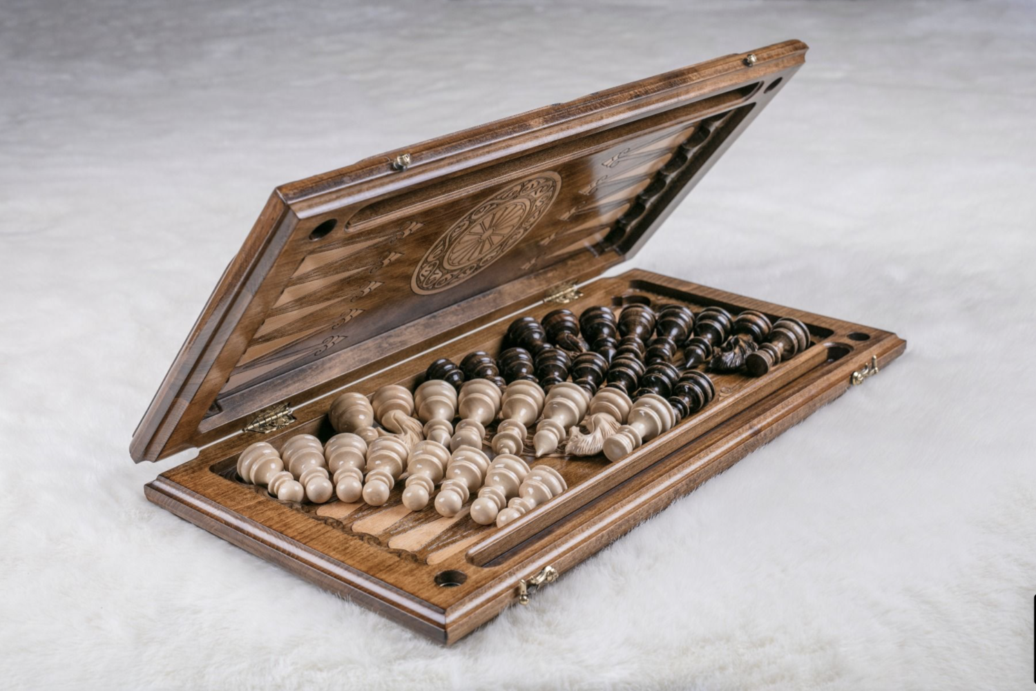 Chess-backgammon classic  with patterns