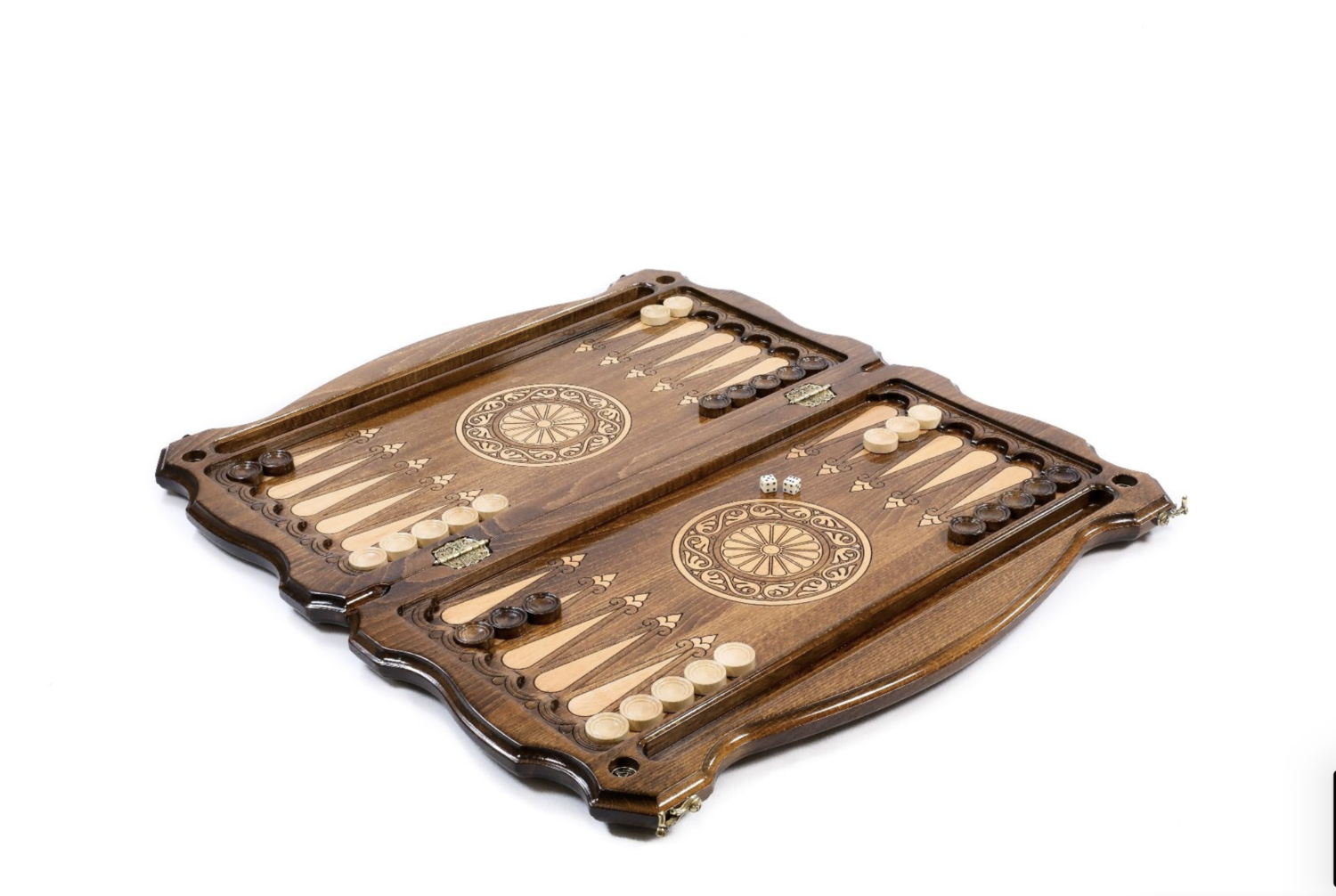 Ornamental braid pattern Backgammon with copyrighted contour outline