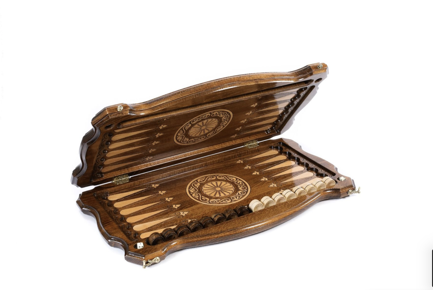 Ornamental braid pattern Backgammon with copyrighted contour outline