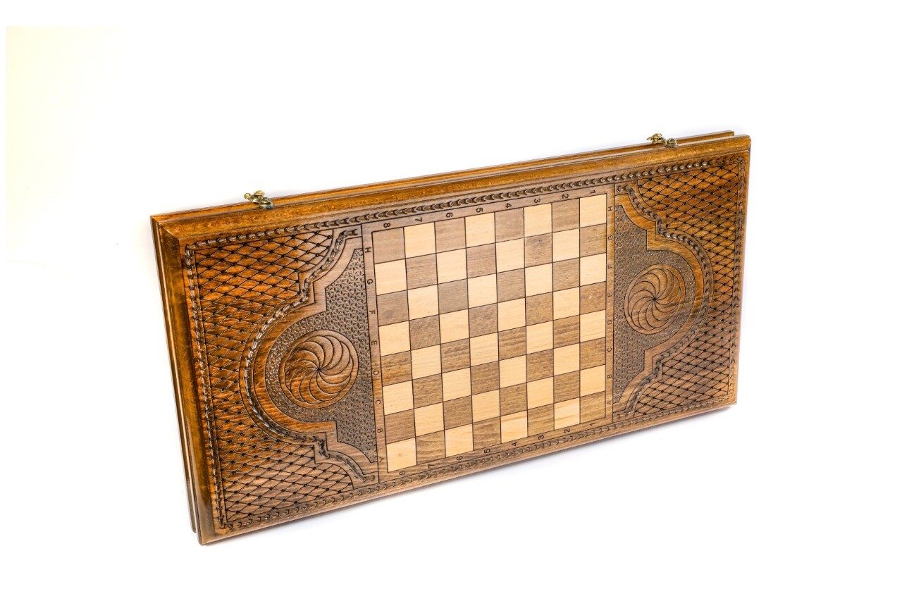 Backgammon Set Pomegranate Classic