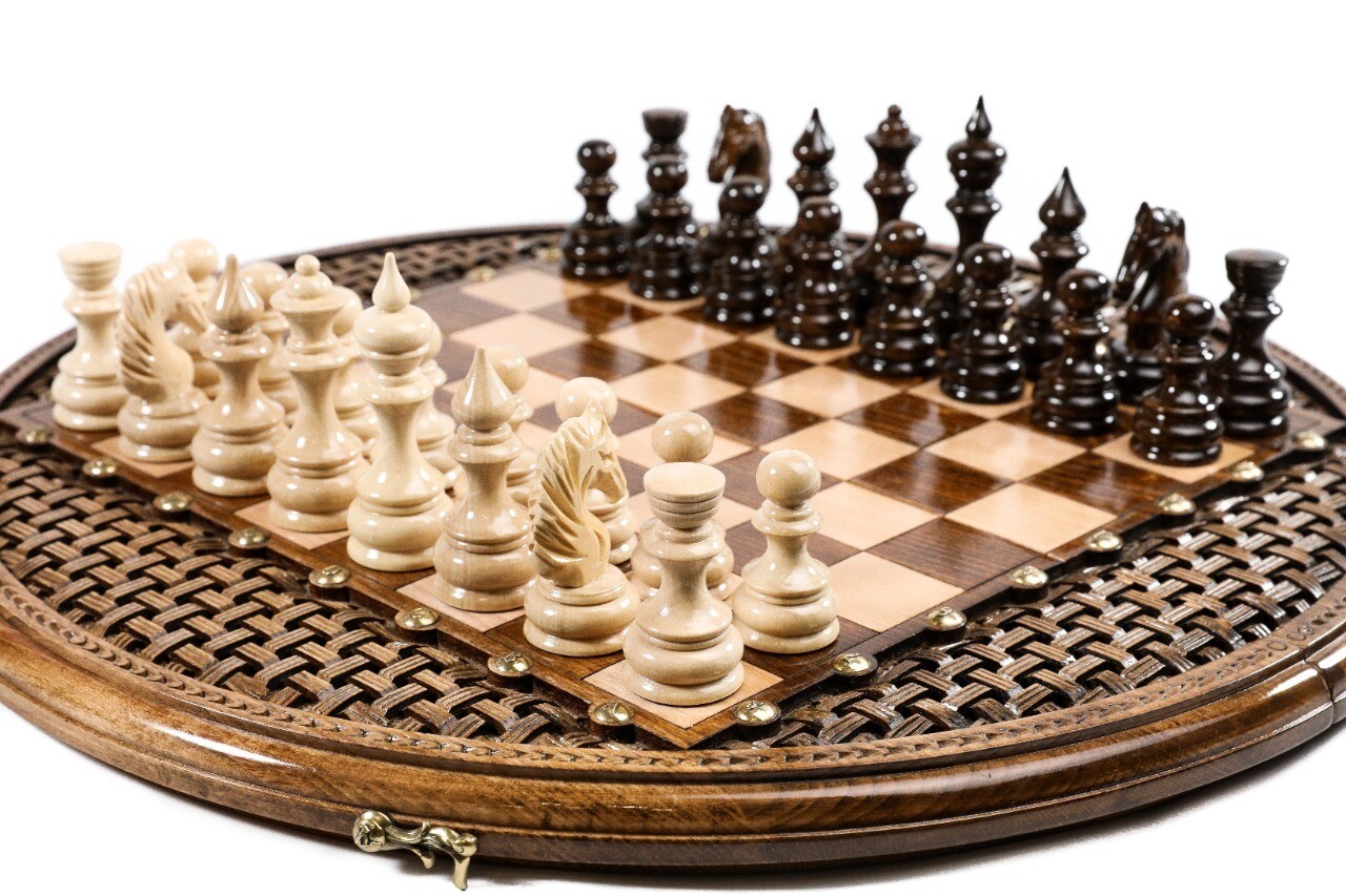 Handmade Wooden Chess Set 50/50