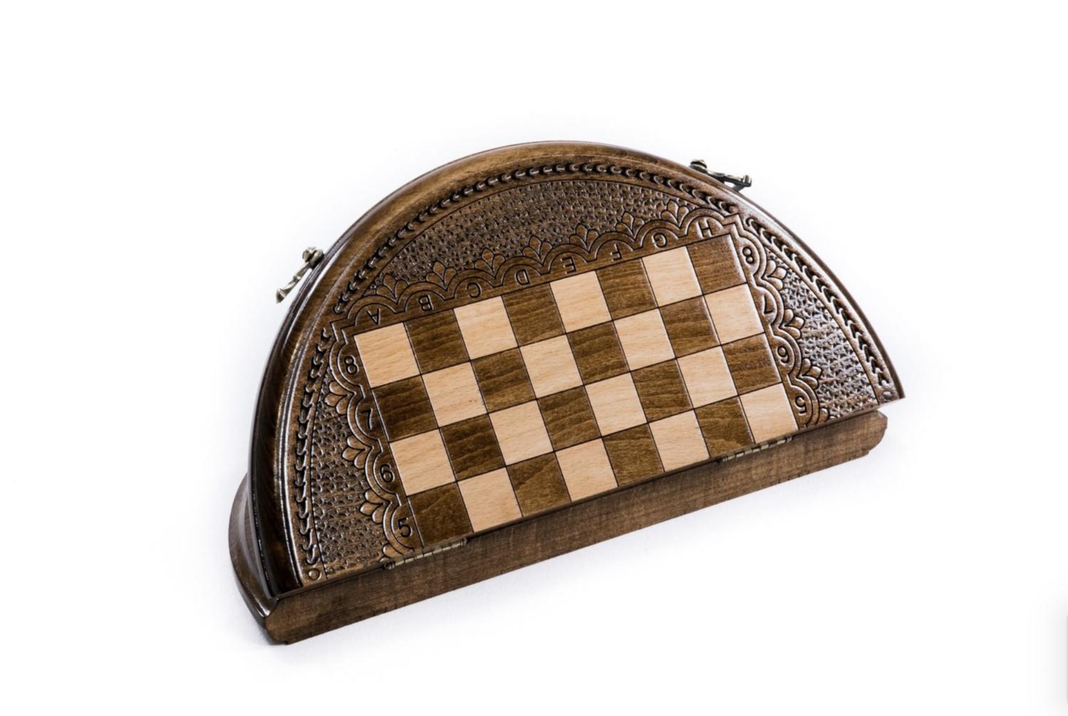 Hand Made Wooden Chess Set 30cm Circle