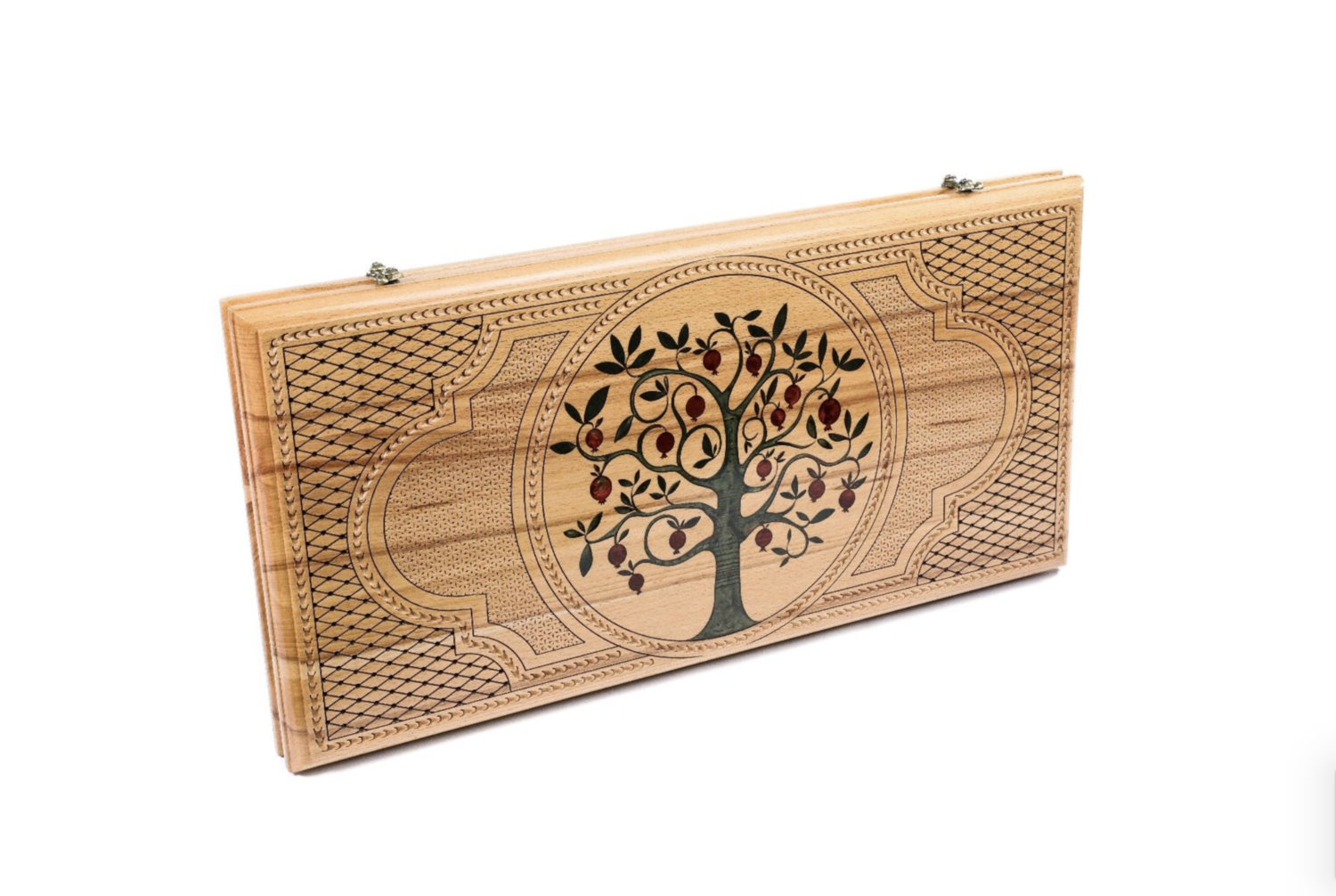 Pomegranate tree backgammon classic Red