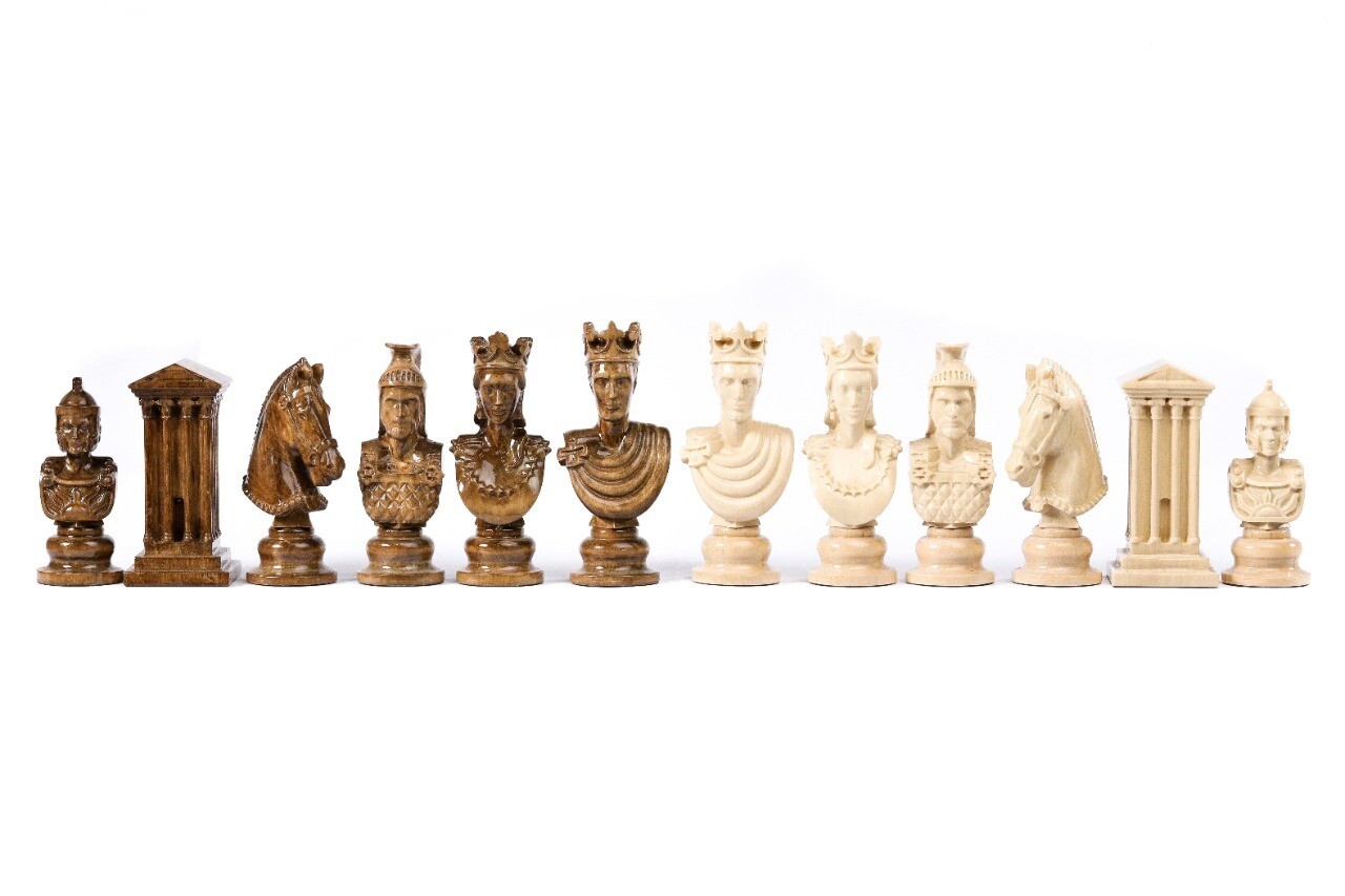 Hand Made Wooden Chess Figures 3.5&quot;