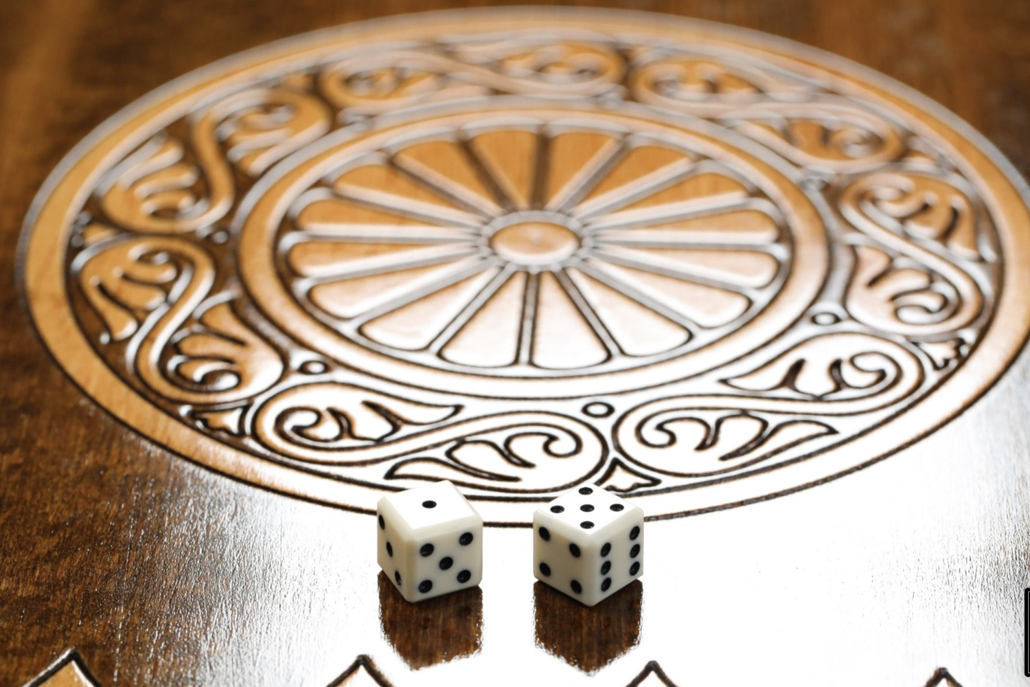 Eternity backgammon with copyrighted contour outline 24&quot;x 12&quot; x 2&quot;