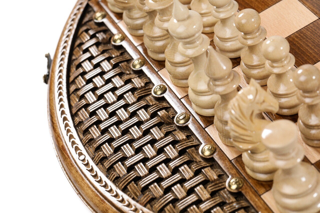 Handmade Wooden Chess Set 50/50