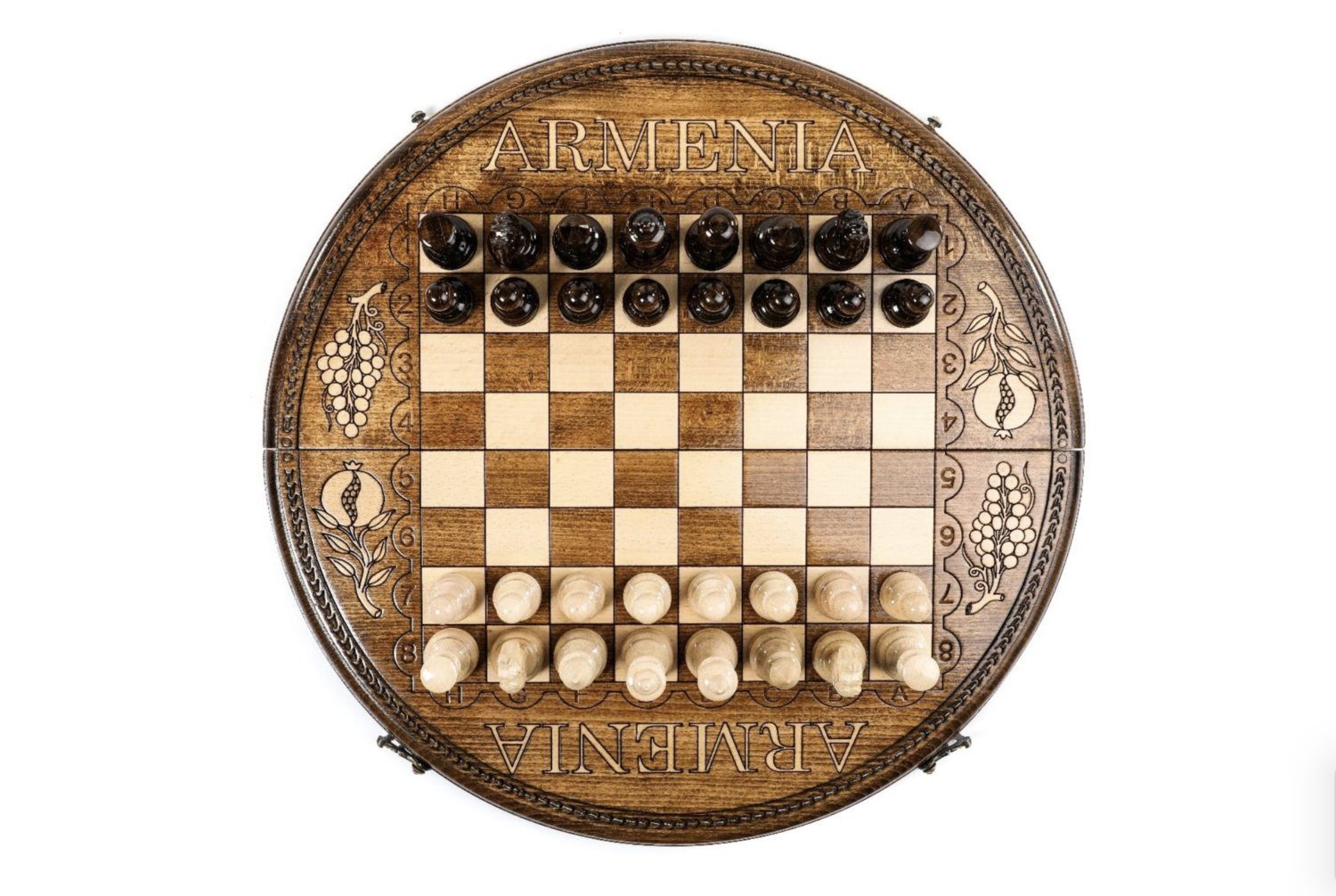 Hand Made Wooden Chess set Circle