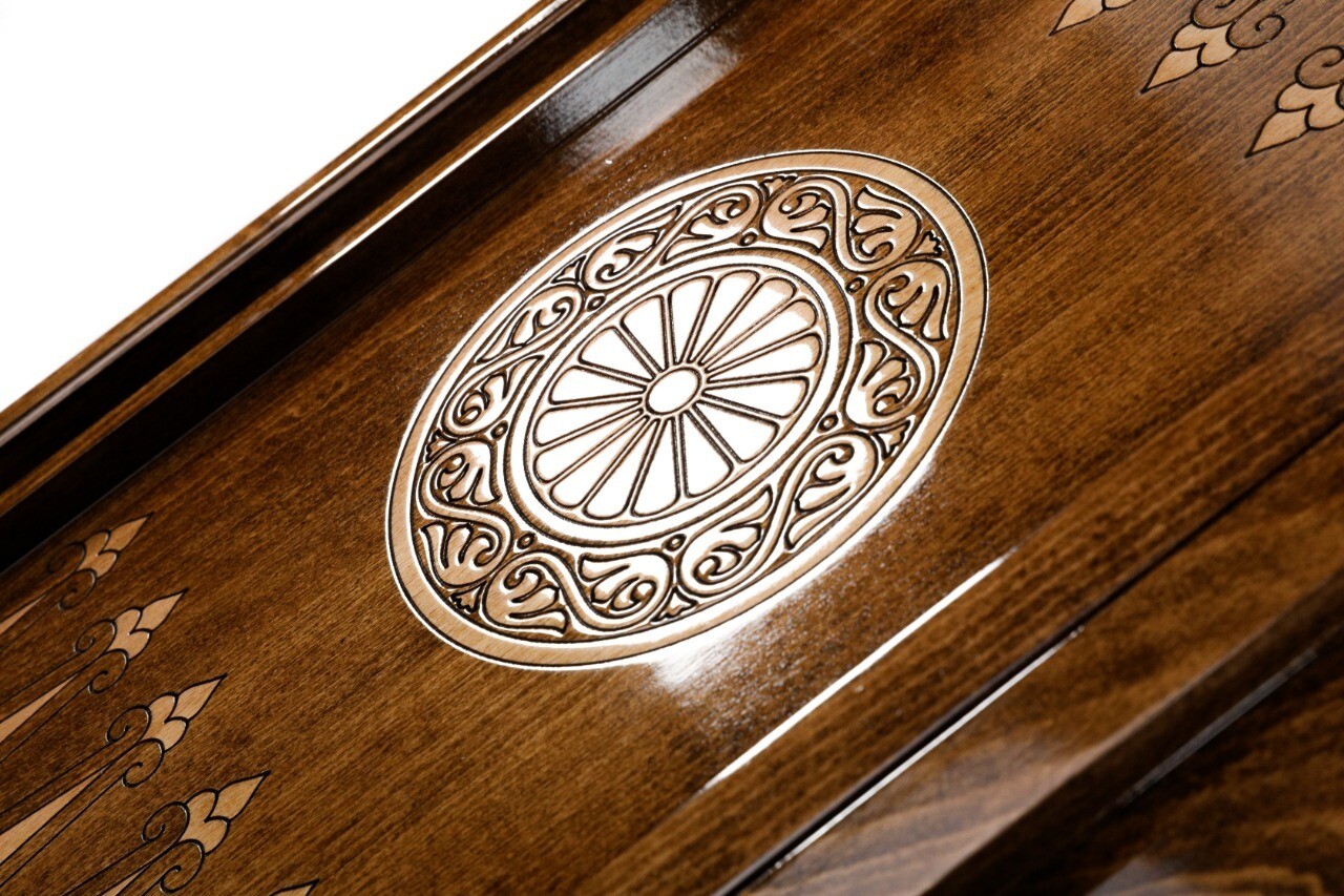Hand Made Wooden Backgammon Table Coat Of Arms Of Armenia
