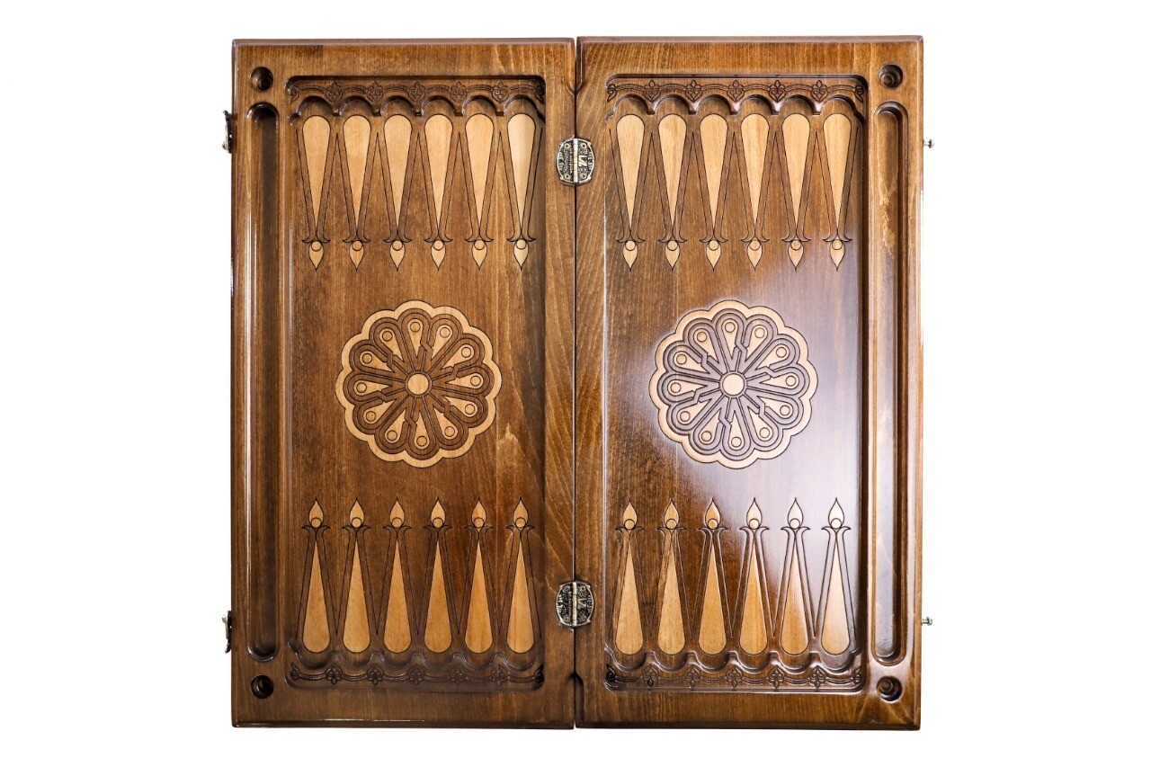Handmade Wooden Chess/Backgammon Set 24&quot; x 12&quot;
