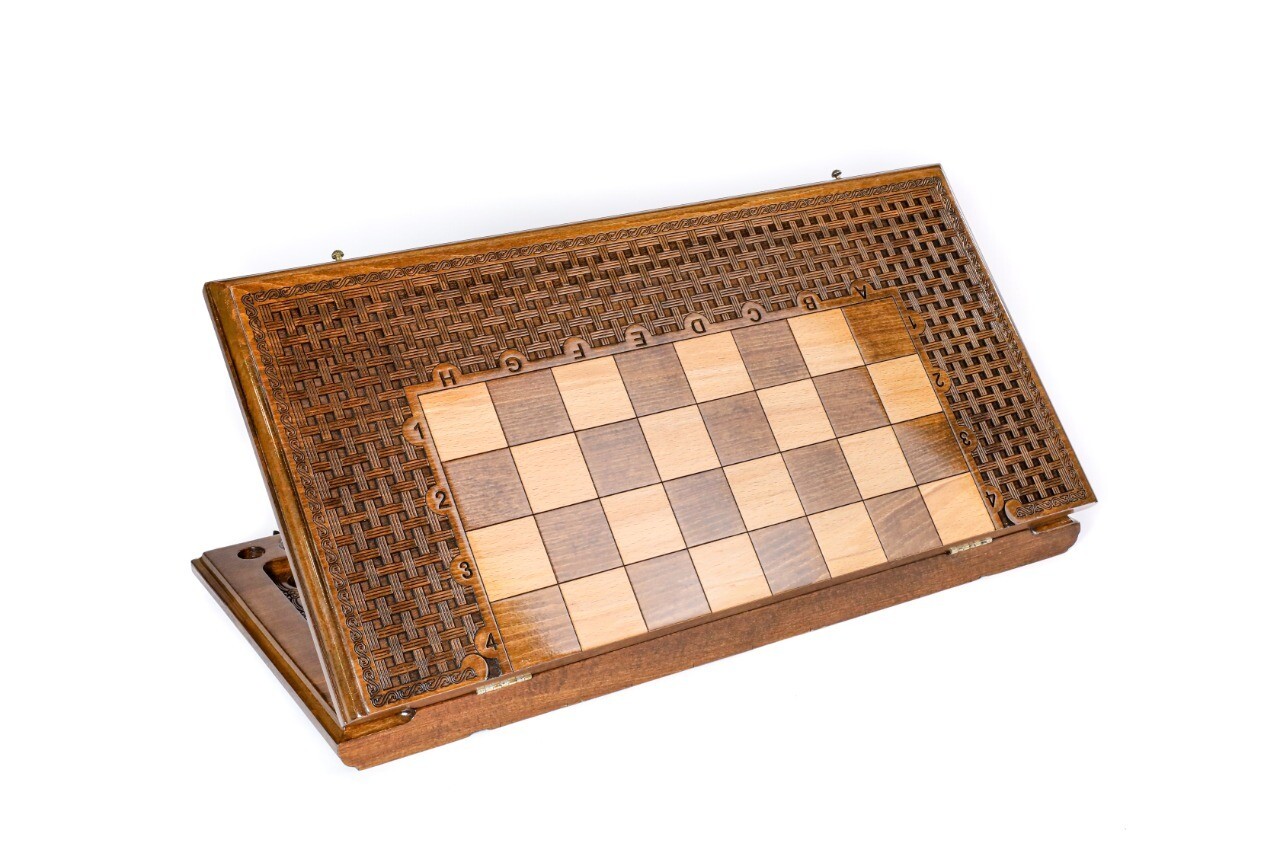 Handmade Wooden Chess/Backgammon Set 24&quot; x 12&quot;