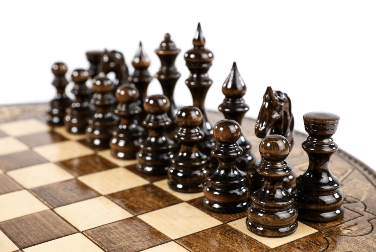 Hand Made Wooden Chess set Circle