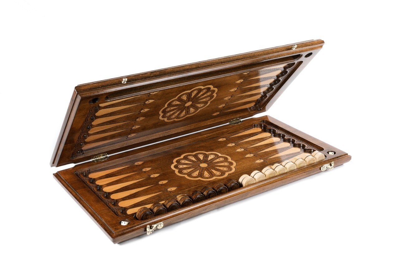 Hand Made Wooden Backgammon Set 24&quot; x 24&quot;