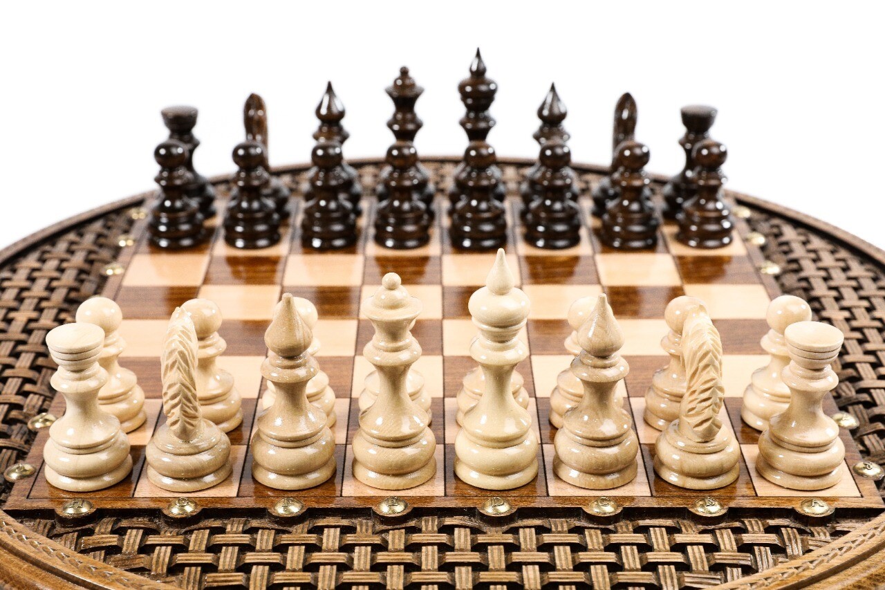 Handmade Wooden Chess Set 50/50