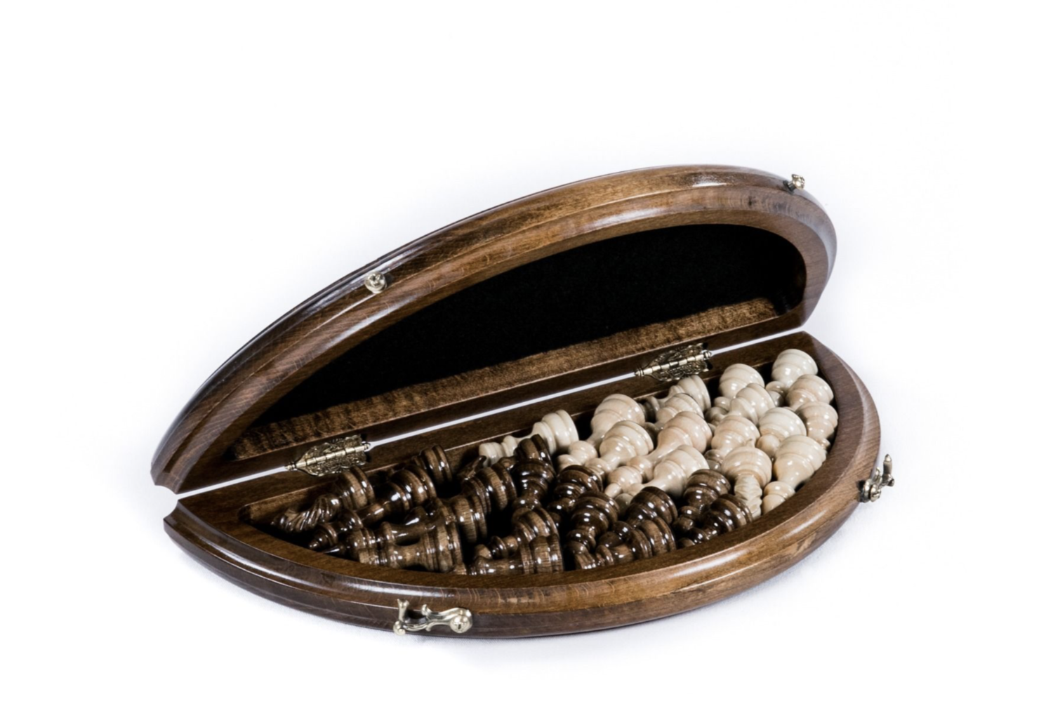 Hand Made Wooden Chess Set 30cm Circle