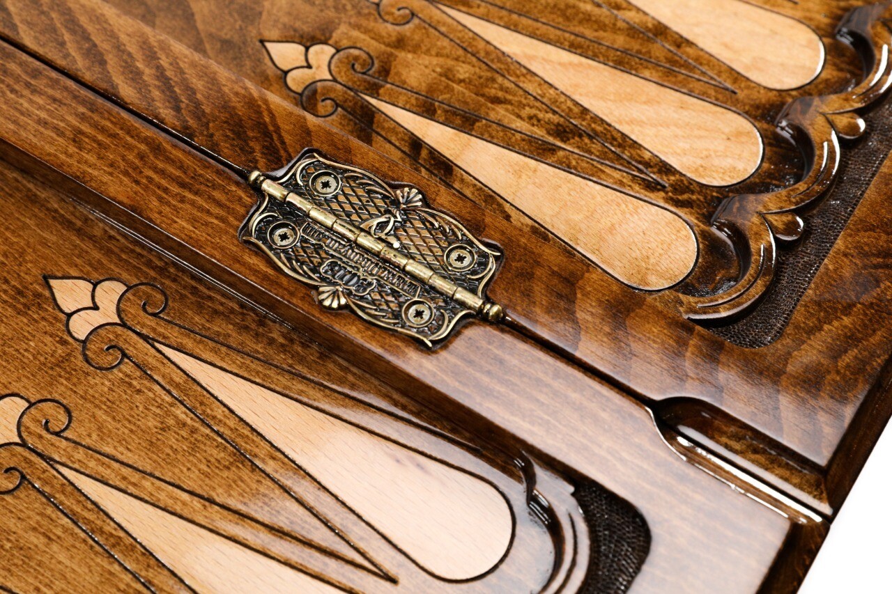 Hand Made Wooden Backgammon Table Coat Of Arms Of Armenia