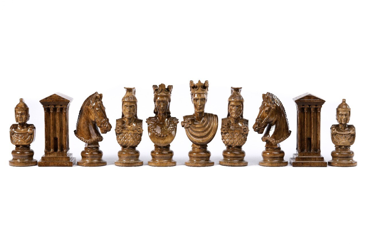 Hand Made Wooden Chess Figures 3.5&quot;