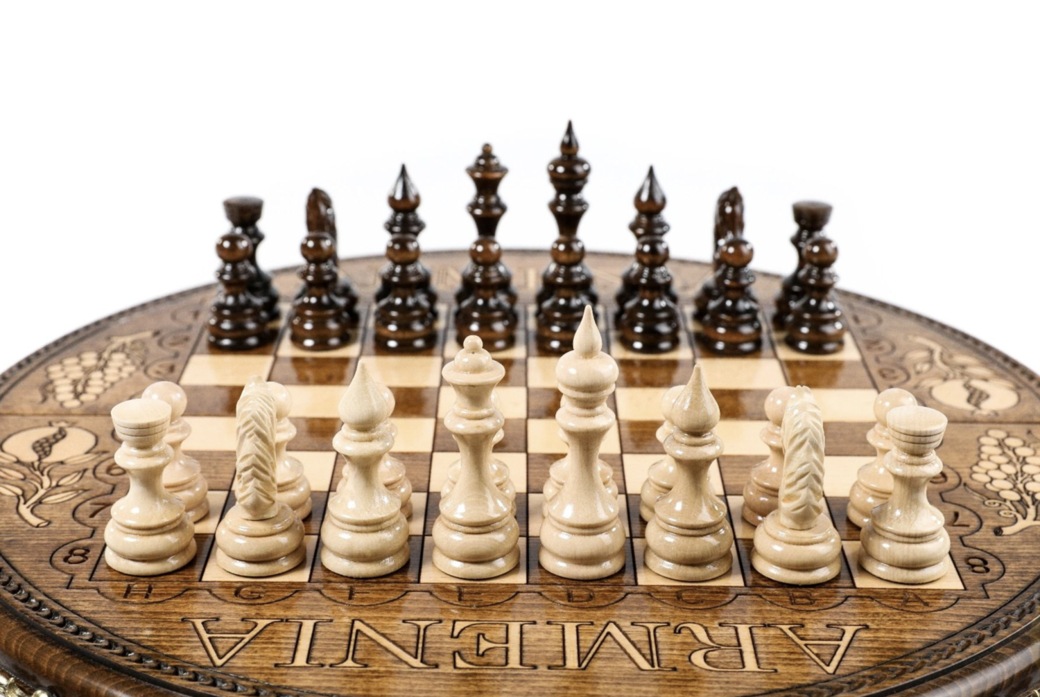Hand Made Wooden Chess set Circle