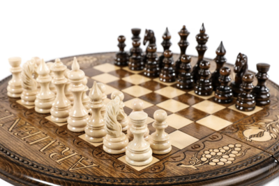 Hand Made Wooden Chess set Circle
