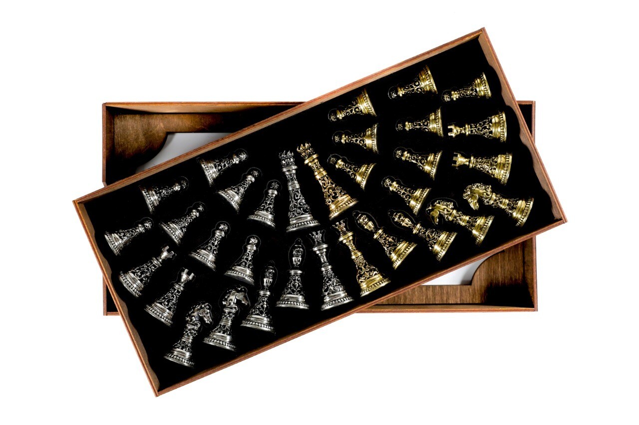Hand Made Brass Chess Figures 4&quot; High