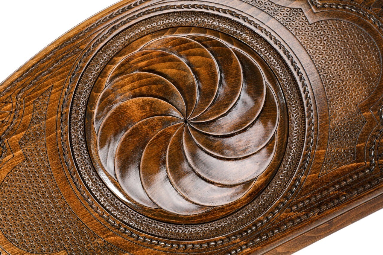 Eternity backgammon with copyrighted contour outline 24&quot;x 12&quot; x 2&quot;