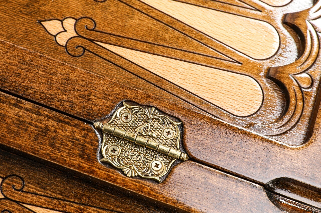 Eternity backgammon with copyrighted contour outline 24&quot;x 12&quot; x 2&quot;