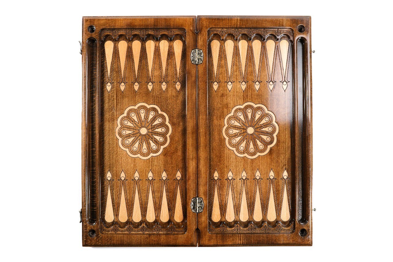 Hand Made Wooden Backgammon Set 24&quot; x 24&quot;