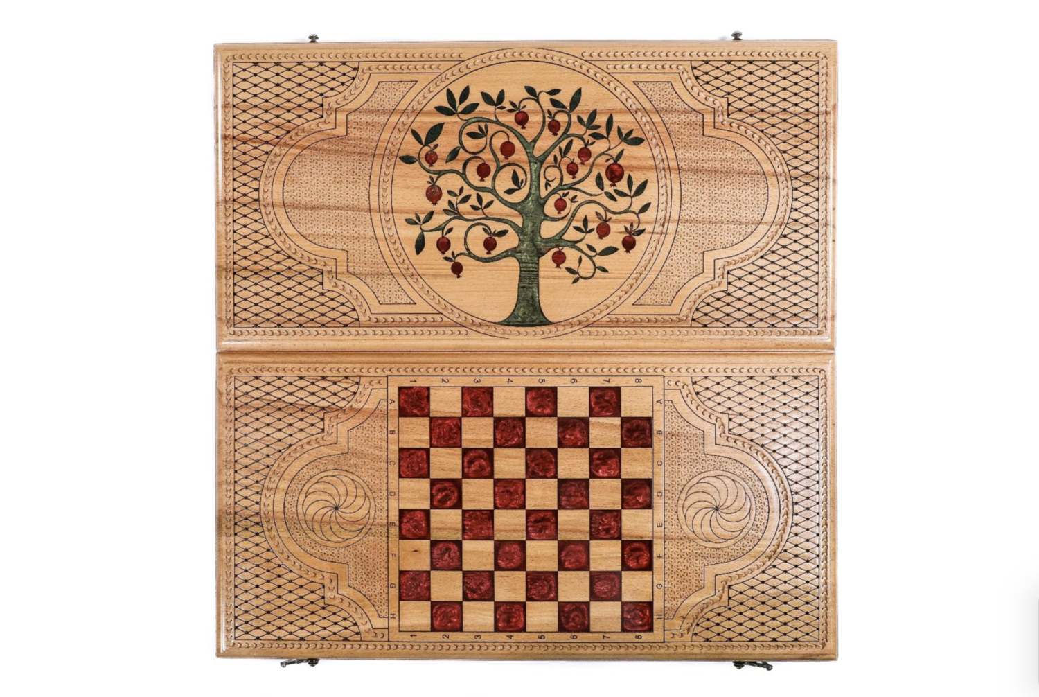 Pomegranate tree backgammon classic Red