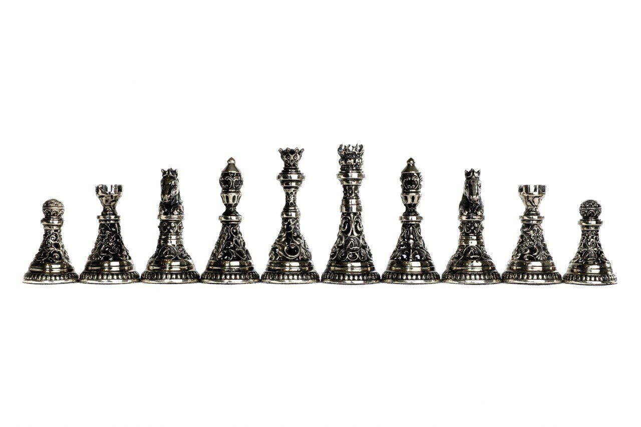 Hand Made Brass Chess Figures 4&quot; High