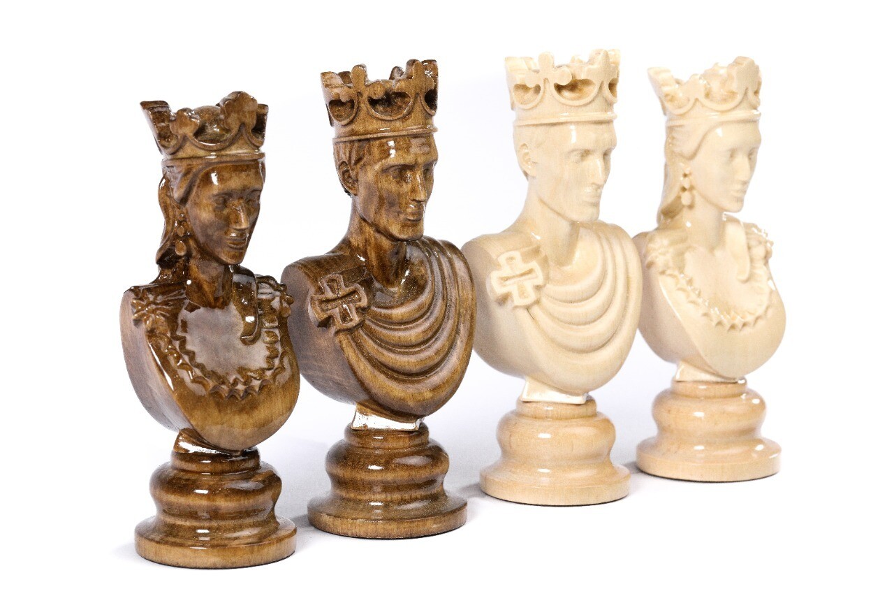 Hand Made Wooden Chess Figures 3.5&quot;