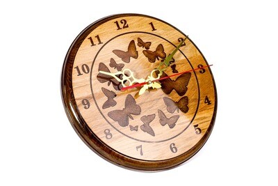 Wall Clock Butterflies Epoxid 12&quot;