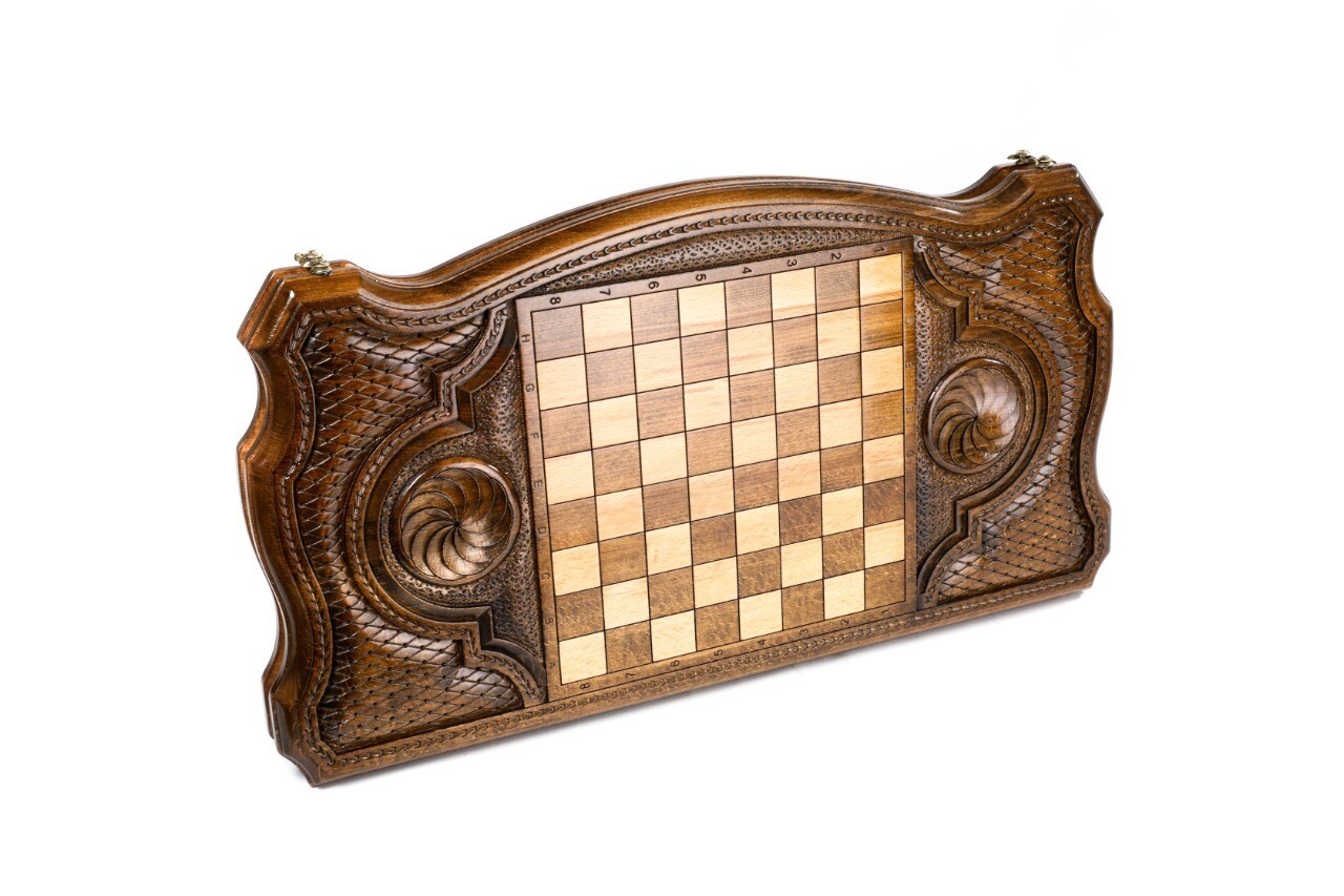Ornamental Backgammon with copyrighted contour outline