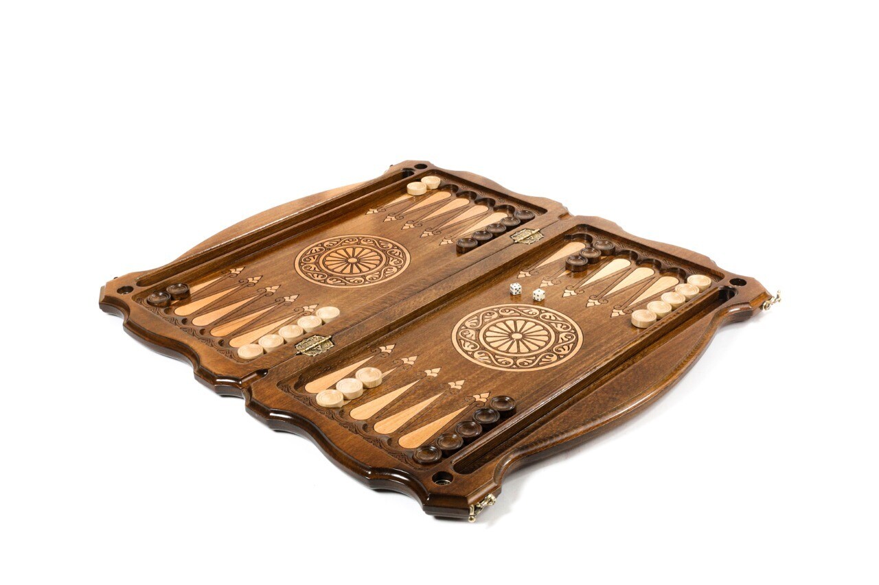 Ornamental Backgammon with copyrighted contour outline