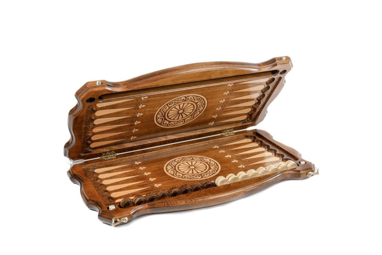 Ornamental Backgammon with copyrighted contour outline