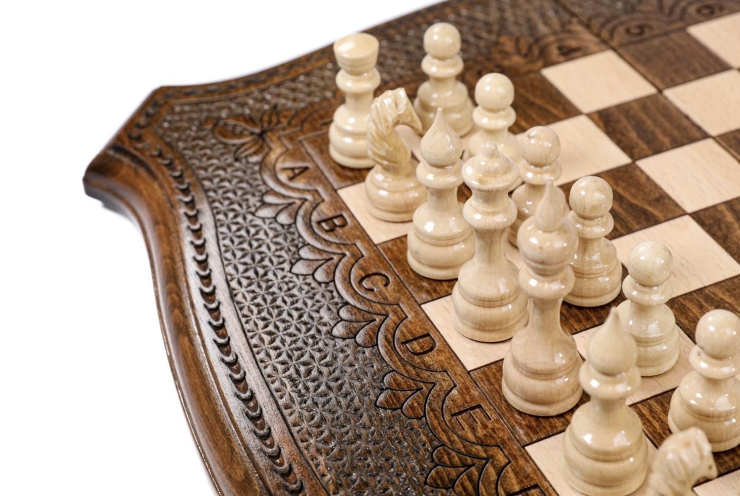 Chess with copyrighted contour outline