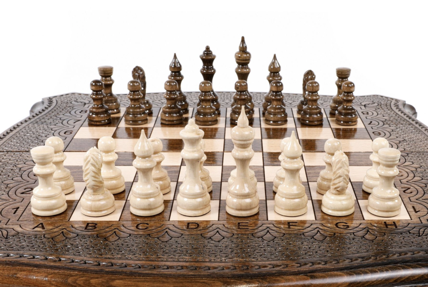 Chess with copyrighted contour outline